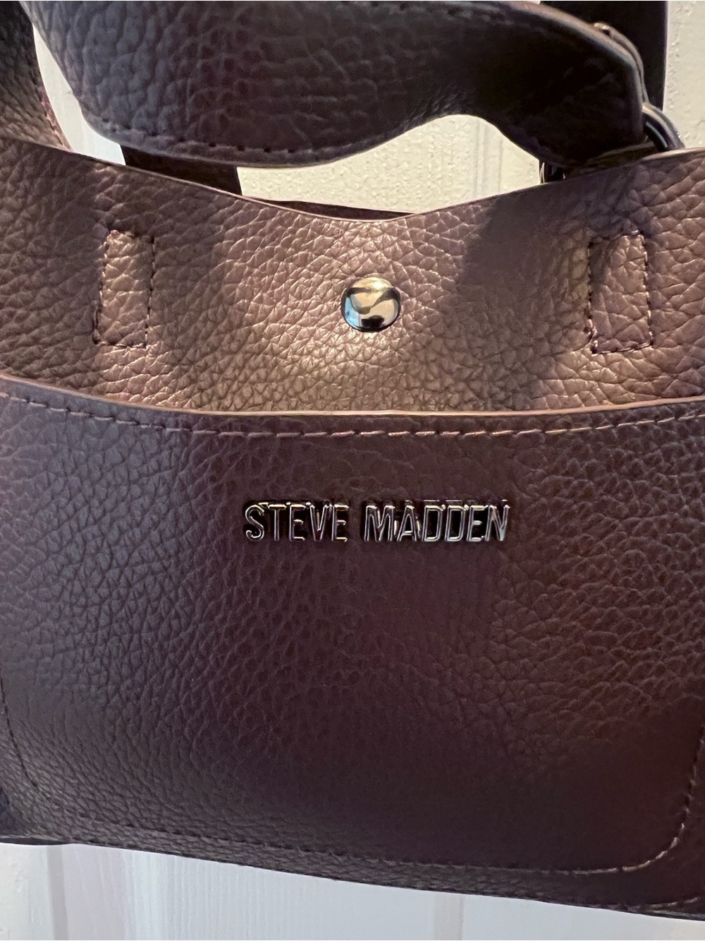 Steve Madden Blivonia mini satchel with a removable crossbody strap